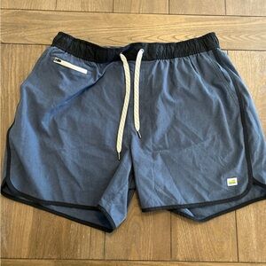 Vuori Men's Athletic Shorts in Blue and Black